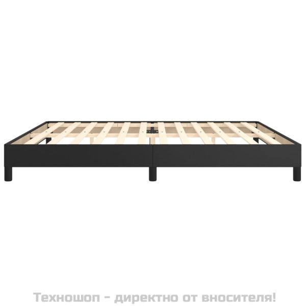 Pамка за легло черна 200x200 см изкуствена кожа