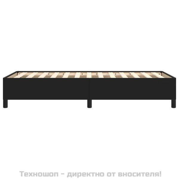 Рамка за легло, черна, 80x200 см, изкуствена кожа