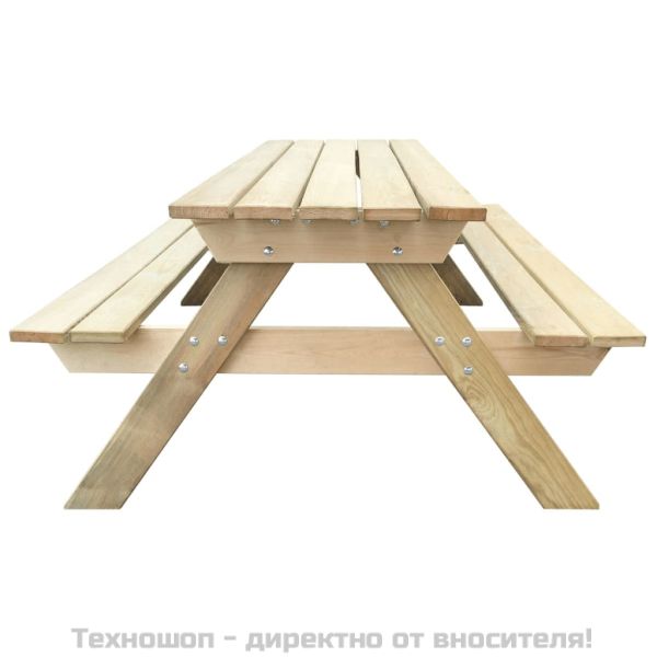 Маса за пикник, 150x135x71,5 см, дърво