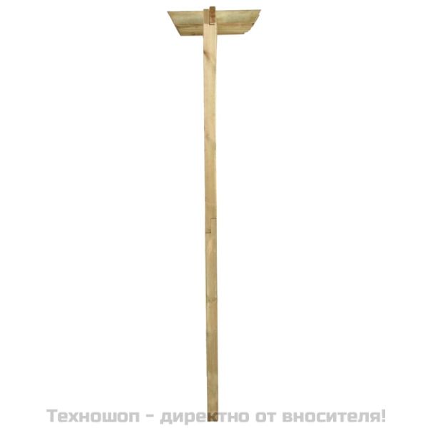 Градинска решетъчна ограда с покрив-пергола, 300x50x200 см, бор