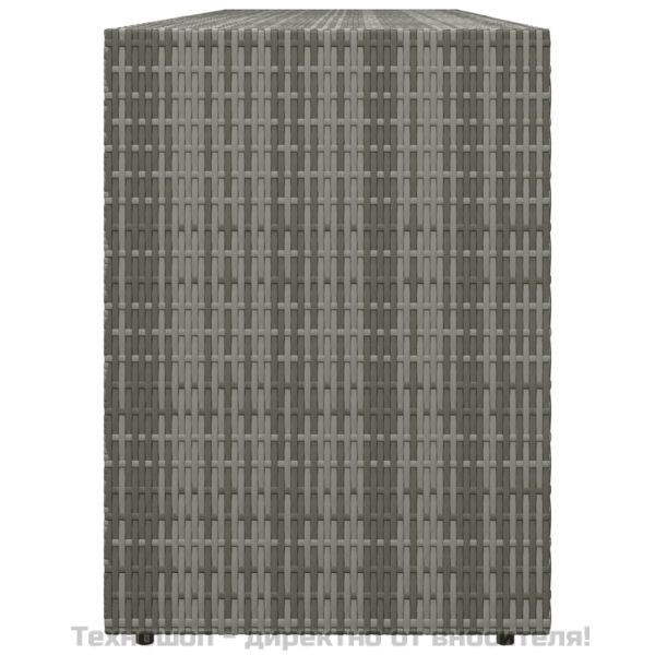 Градински шкаф за съхранение сив 198x55,5x80 см полиратан