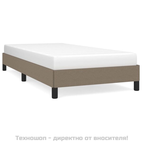 Рамка за легло без матрак, таупе, 90x200 см, плат