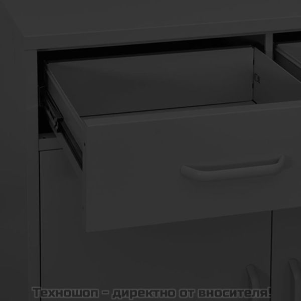 Шкаф за съхранение, антрацит, 80х35х101,5 см, стомана