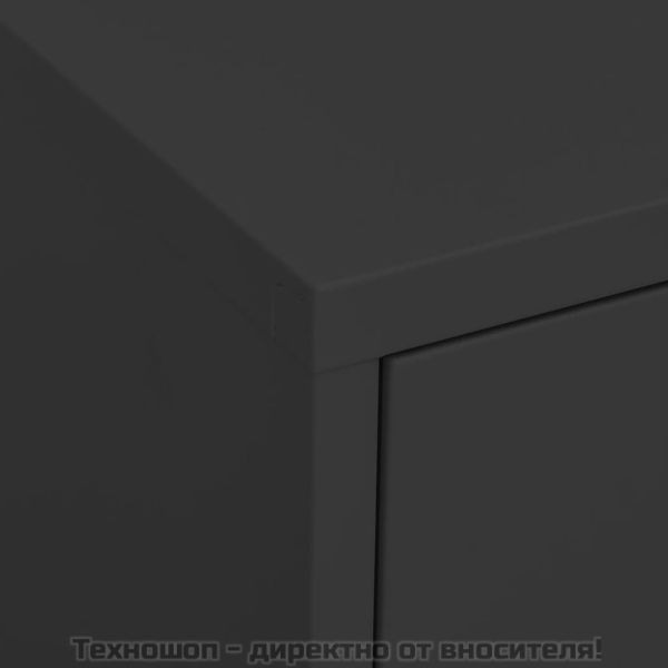 Шкаф за съхранение, антрацит, 80х35х101,5 см, стомана