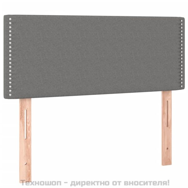 Боксспринг легло с матрак, тъмносив, 80x200 см, плат