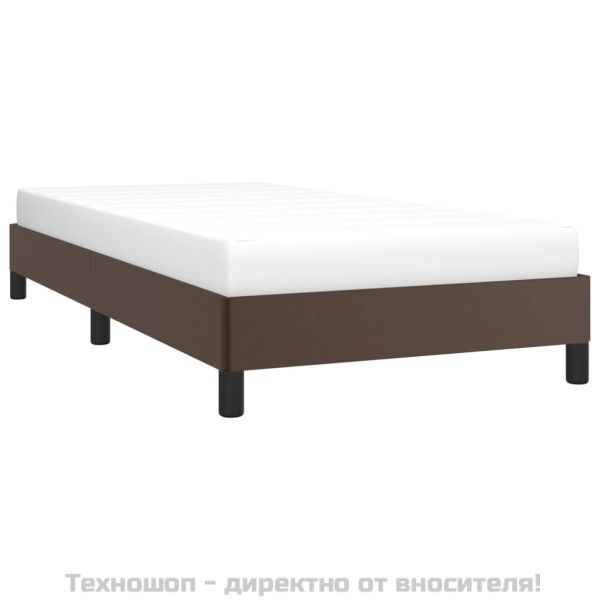 Рамка за легло, кафява, 80x200 см, изкуствена кожа