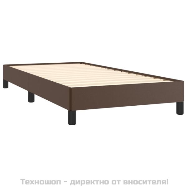 Рамка за легло, кафява, 80x200 см, изкуствена кожа
