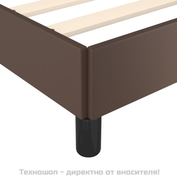 Рамка за легло, кафява, 80x200 см, изкуствена кожа