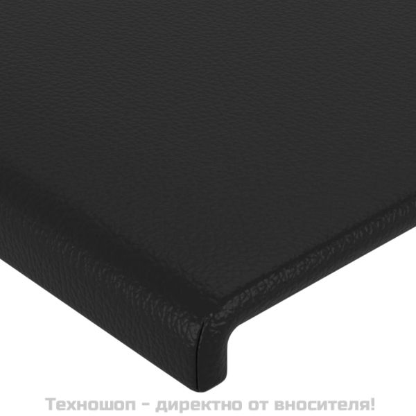 Горна табла за легло, черна, 100x5x78/88 см, изкуствена кожа