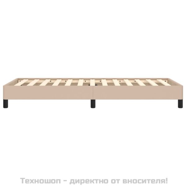 Рамка за легло, капучино, 90x200 см, изкуствена кожа