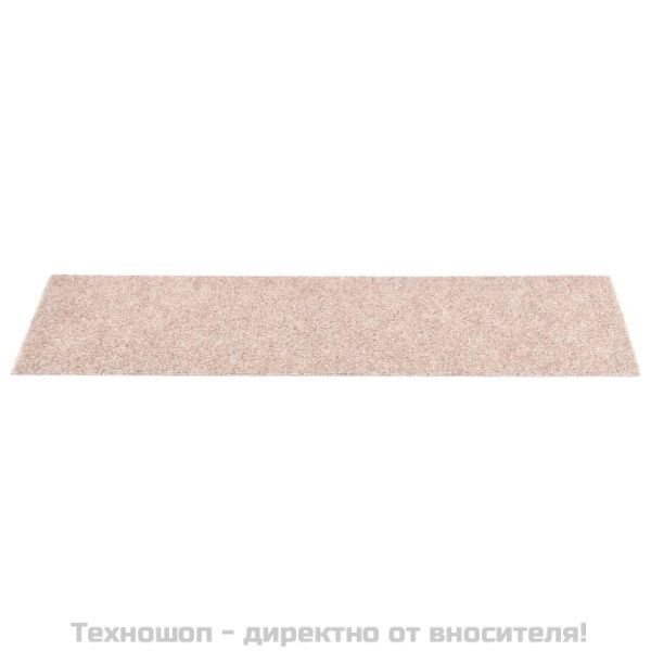 Изтривалки за стълби, самозалепващи се, 15 бр., 76x20 см, светлокафяви, правоъгълни