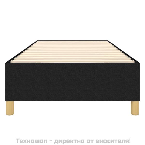 Рамка за легло с пружини, Черно, 80x200 см, плат