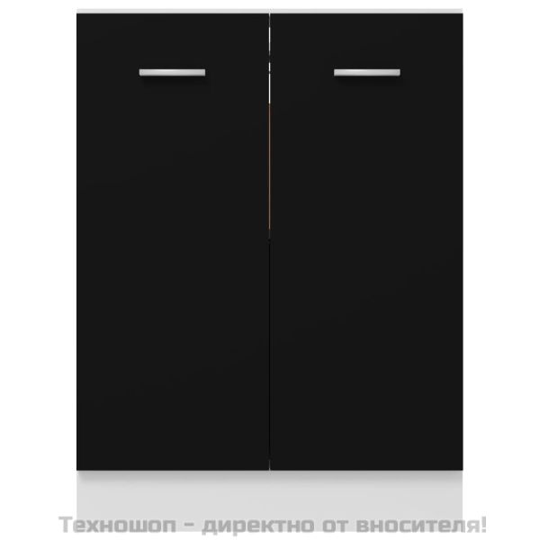 Долен шкаф "Lyon", черен, 60x46x81,5 см, инженерно дърво