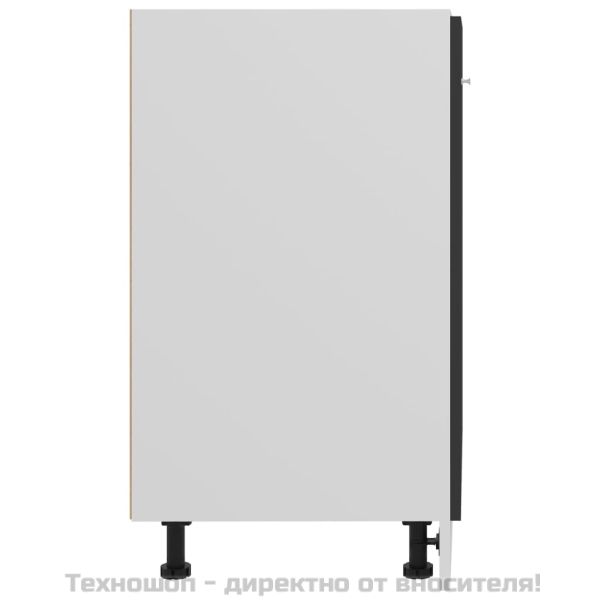 Долен шкаф "Lyon", черен, 60x46x81,5 см, инженерно дърво