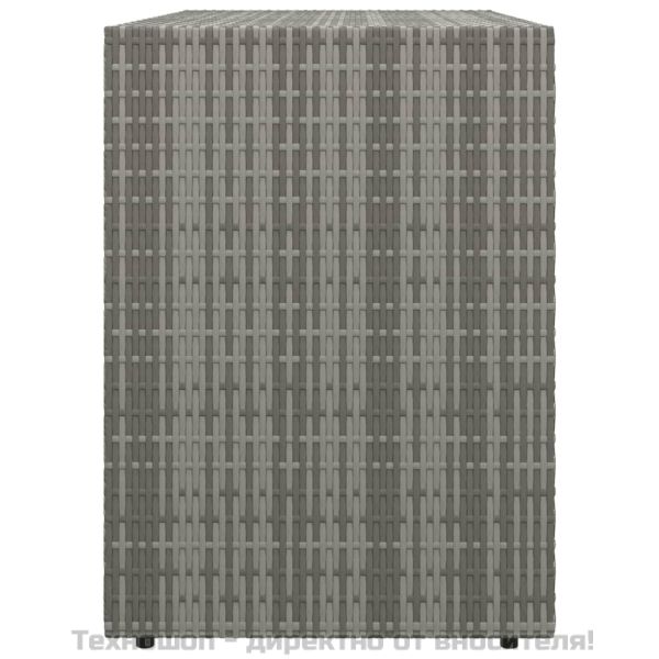Градински шкаф за съхранение сив 100x55,5x80 см полиратан