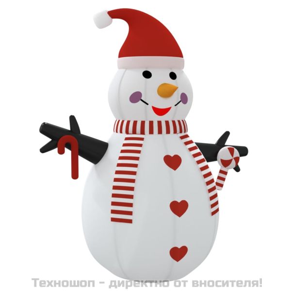Надуваем снежен човек с LED 250 см