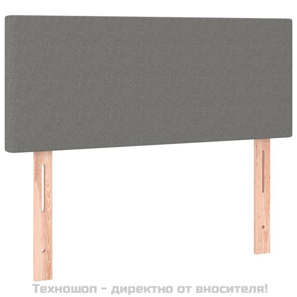 Горна табла за легло, тъмносива, 100x5x78/88 см, плат