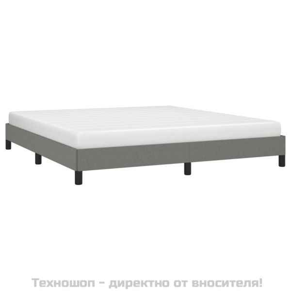Рамка за легло без матрак, тъмносива, 180x200 см, плат