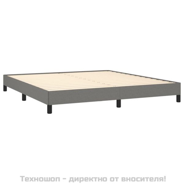 Рамка за легло без матрак, тъмносива, 180x200 см, плат