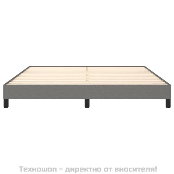 Рамка за легло без матрак, тъмносива, 180x200 см, плат