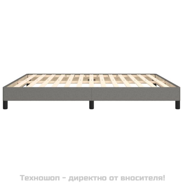 Рамка за легло без матрак, тъмносива, 180x200 см, плат