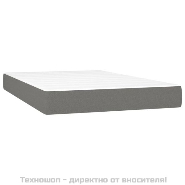 Матрак за легло с покет пружини тъмносив 120x200x20 см плат