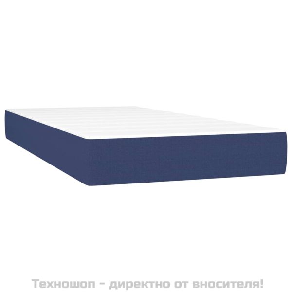 Матрак за легло с покет пружини синьо 90x200x20 см плат