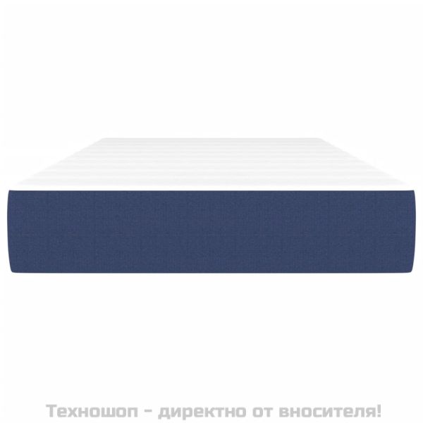 Матрак за легло с покет пружини синьо 90x200x20 см плат