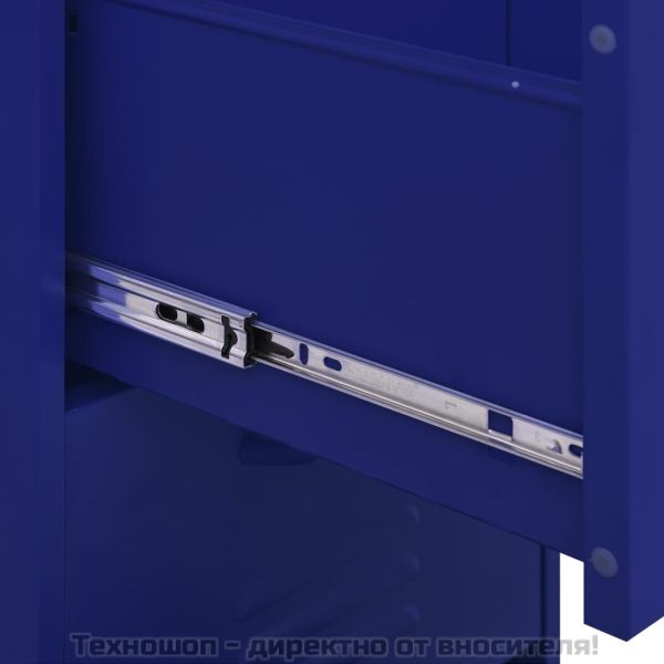 Шкаф за съхранение, нейви син, 42,5x35x101,5 см, стомана