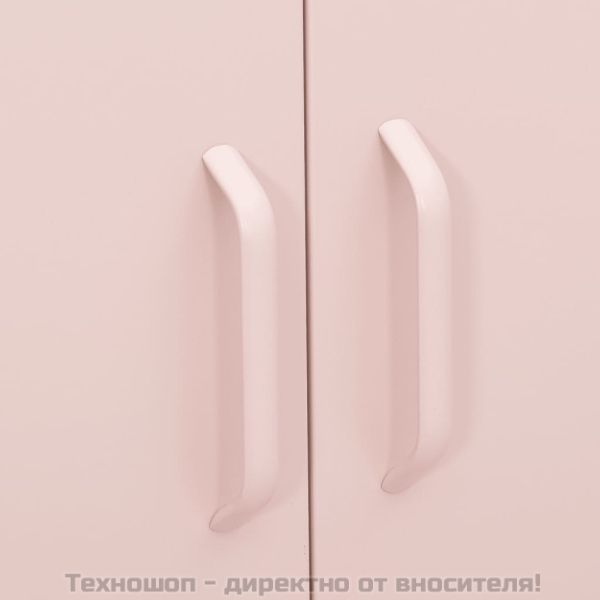 Шкаф за съхранение, розов, 80х35х101,5 см, стомана