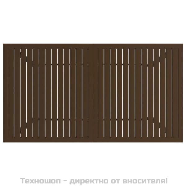 Градинска маса, кафява, 140x80x72 см, стомана