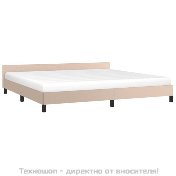 Рамка за легло с табла без матрак, капучино, 200x200 см