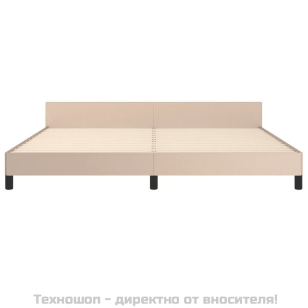 Рамка за легло с табла без матрак, капучино, 200x200 см