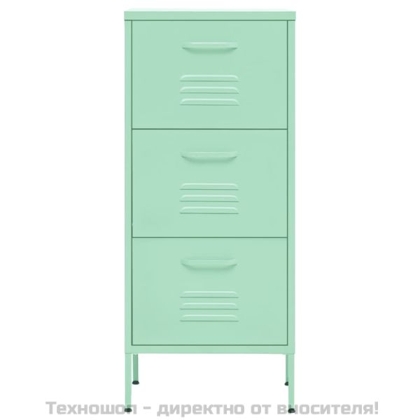 Шкаф за съхранение, мента, 42,5x35x101,5 см, стомана