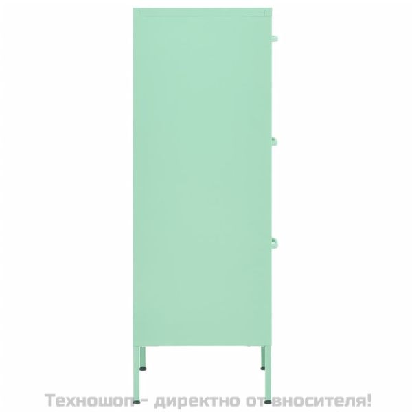 Шкаф за съхранение, мента, 42,5x35x101,5 см, стомана