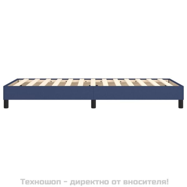 Рамка за легло с пружини, Синьо, 100x200 см, плат