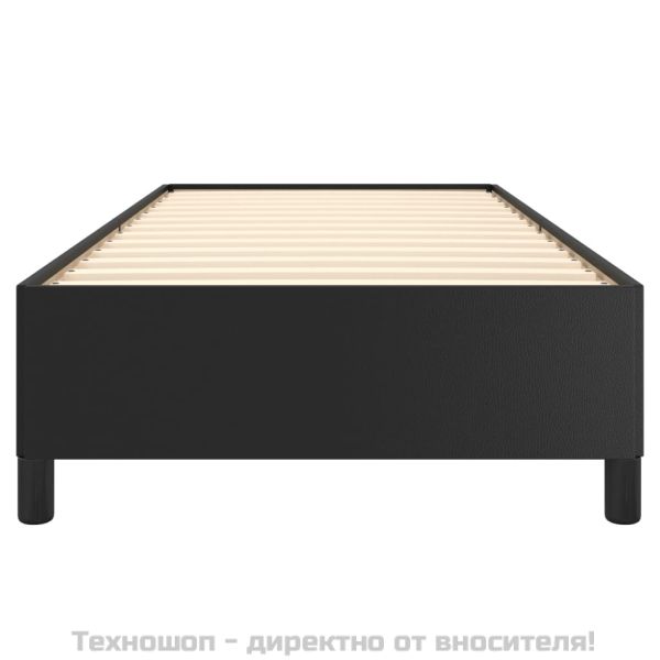 Pамка за легло черна 100x200 см изкуствена кожа