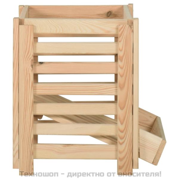 Кутия за картофи, 60x40x50 см, борово дърво масив