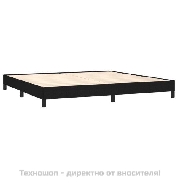 Рамка за легло без матрак, черна, 200x200 см, плат