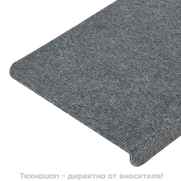 Самозалепващи стелки за стълби, 15 бр, 65x24,5x3,5 см, сиви