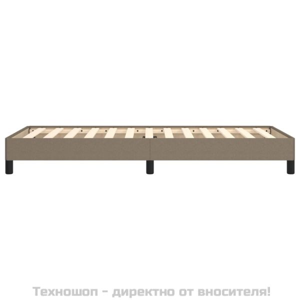 Рамка за легло без матрак, таупе, 100x200 см, плат