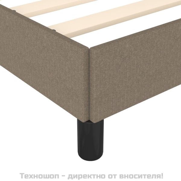 Рамка за легло без матрак, таупе, 100x200 см, плат