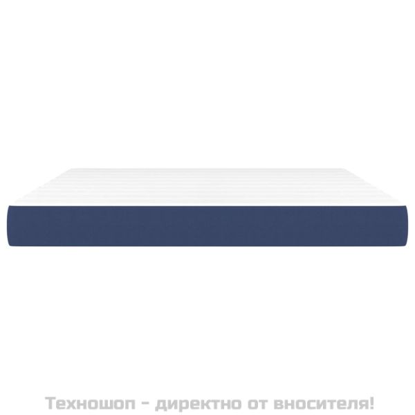 Матрак за легло с покет пружини синьо 160x200x20 см плат