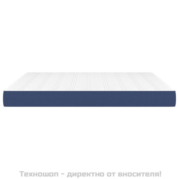 Матрак за легло с покет пружини синьо 160x200x20 см плат