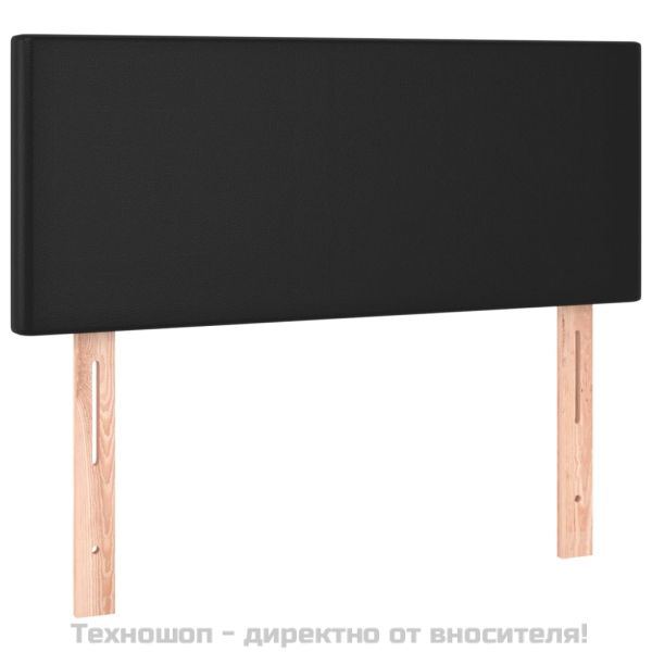 Горна табла за легло, черна, 90x5x78/88 см, изкуствена кожа
