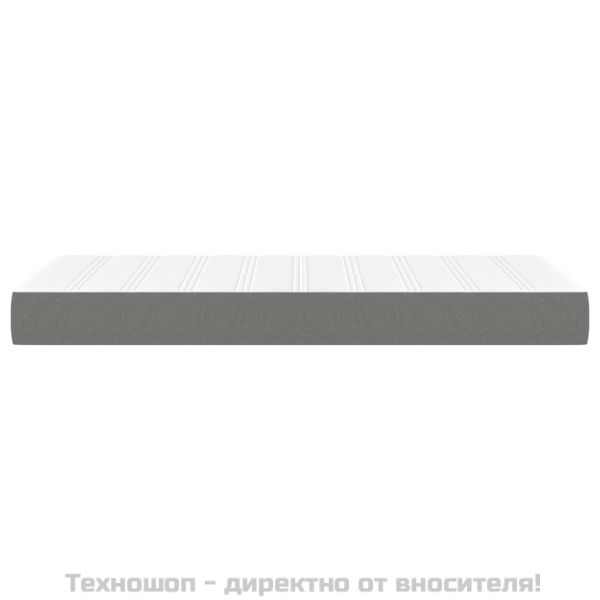 Матрак за легло с покет пружини тъмносив 80x200x20 см плат