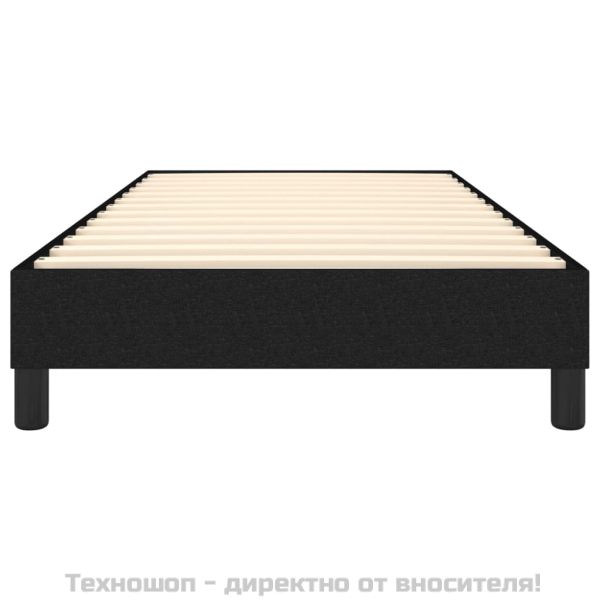 Рамка за легло с пружини, черна, 100x200 см, плат