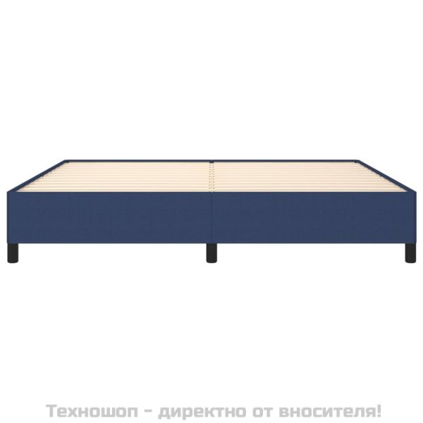 Рамка за легло без матрак, синя, 200x200 см, плат