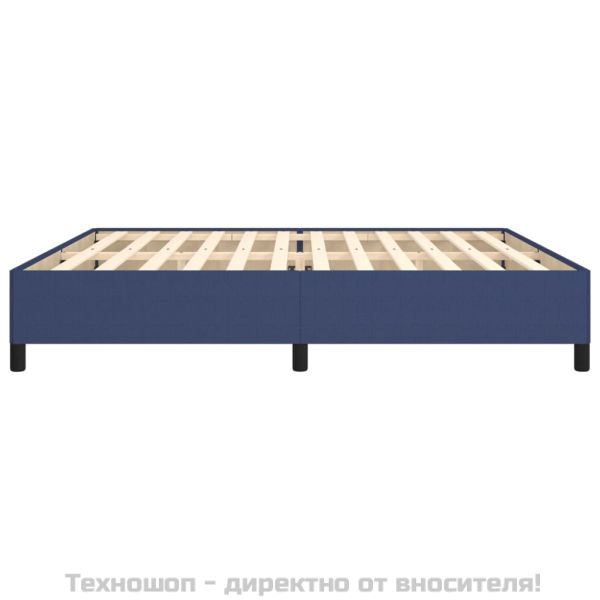 Рамка за легло без матрак, синя, 200x200 см, плат