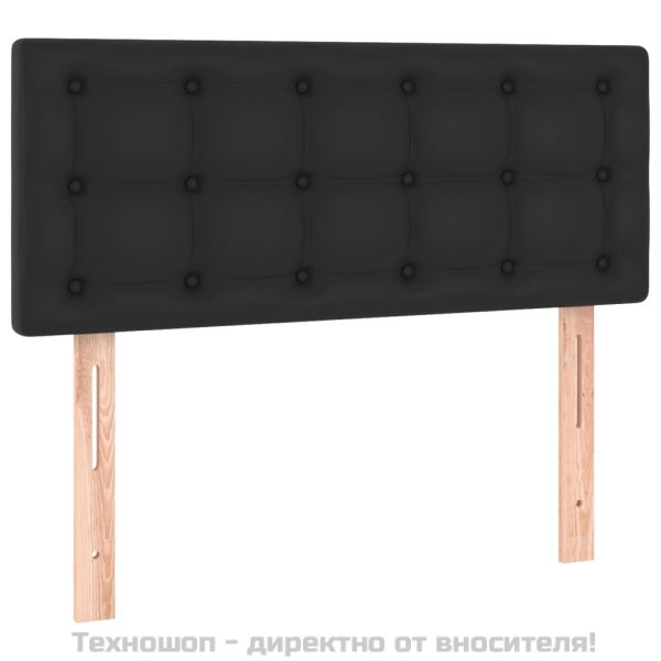 Горна табла за легло, черна, 80x5x78/88 см, изкуствена кожа